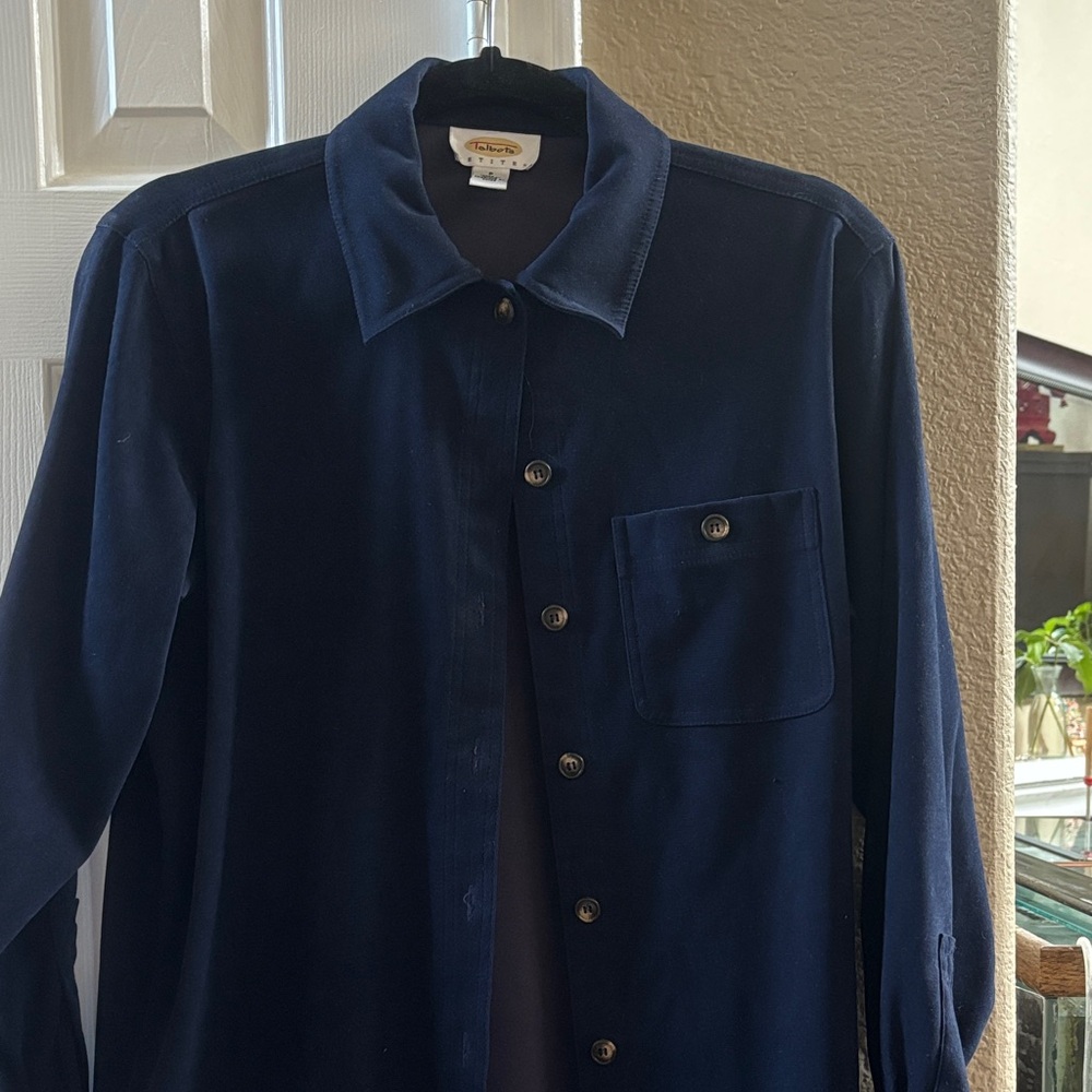 Talbots Men's Deep Blue Shirt Jacket